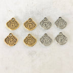 Pewter Design Chinese Symbols Inscribed on Both Sides Chinese (4pc)