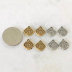 Pewter Design Chinese Symbols Inscribed on Both Sides Chinese (4pc)