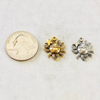 Pewter Smiling Sun Sunshine Wearing Sunglasses with Star (2pc)