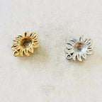 Pewter Smiling Sun Sunshine Wearing Sunglasses with Star (2pc)