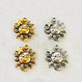 Pewter Smiling Sun Sunshine Wearing Sunglasses with Star (2pc)