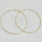 65mm Sterling Silver or 14K Gold Filled or Very Large Endless Hoop (2pc)