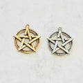 Pewter Wiccan Symbol Large 5 Point Star Mythologian Charm