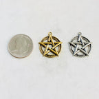 Pewter Wiccan Symbol Large 5 Point Star Mythologian Charm