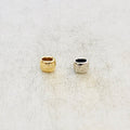 Sterling Silver or Vermeil Artisan Organic Hammered Textured Leather Slide