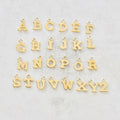 14K Gold Filled Initial Block Letter Charm Drop Small Tiny Personalized