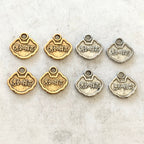 Pewter Design Chinese Symbols Inscribed on Both Sides Chinese (4pc)