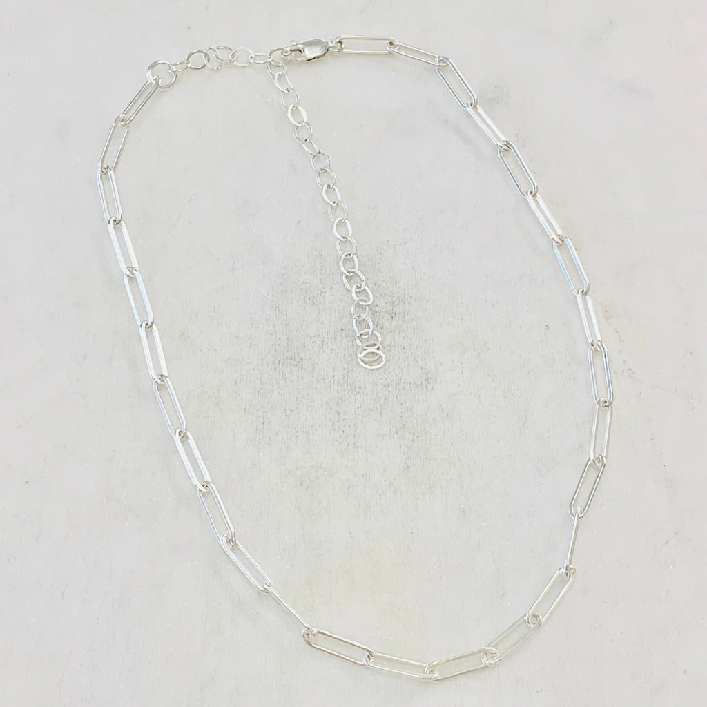 13mmx3.8mm Sterling Silver Bella Necklace