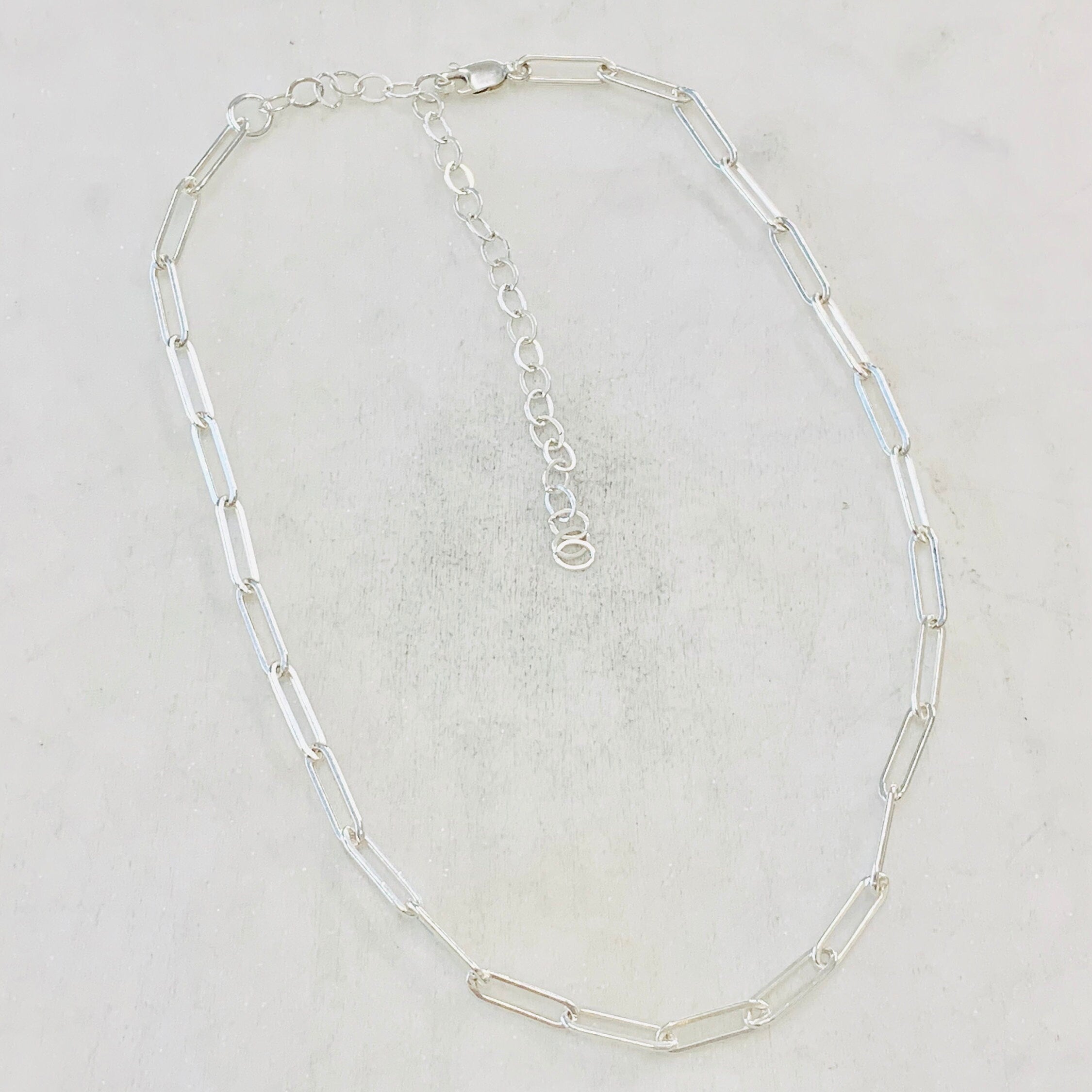 13mmx3.8mm Sterling Silver Bella Necklace