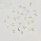 Sterling Silver Initial Block Letter Charm Drop Small Tiny Personalized