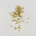 Gold Plated 3mm Round Spacer Beads (100pc)