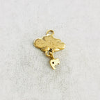 Pewter Cloud 9 Charm with Number 9 Hanging Cloud Nine Charm (2pc)