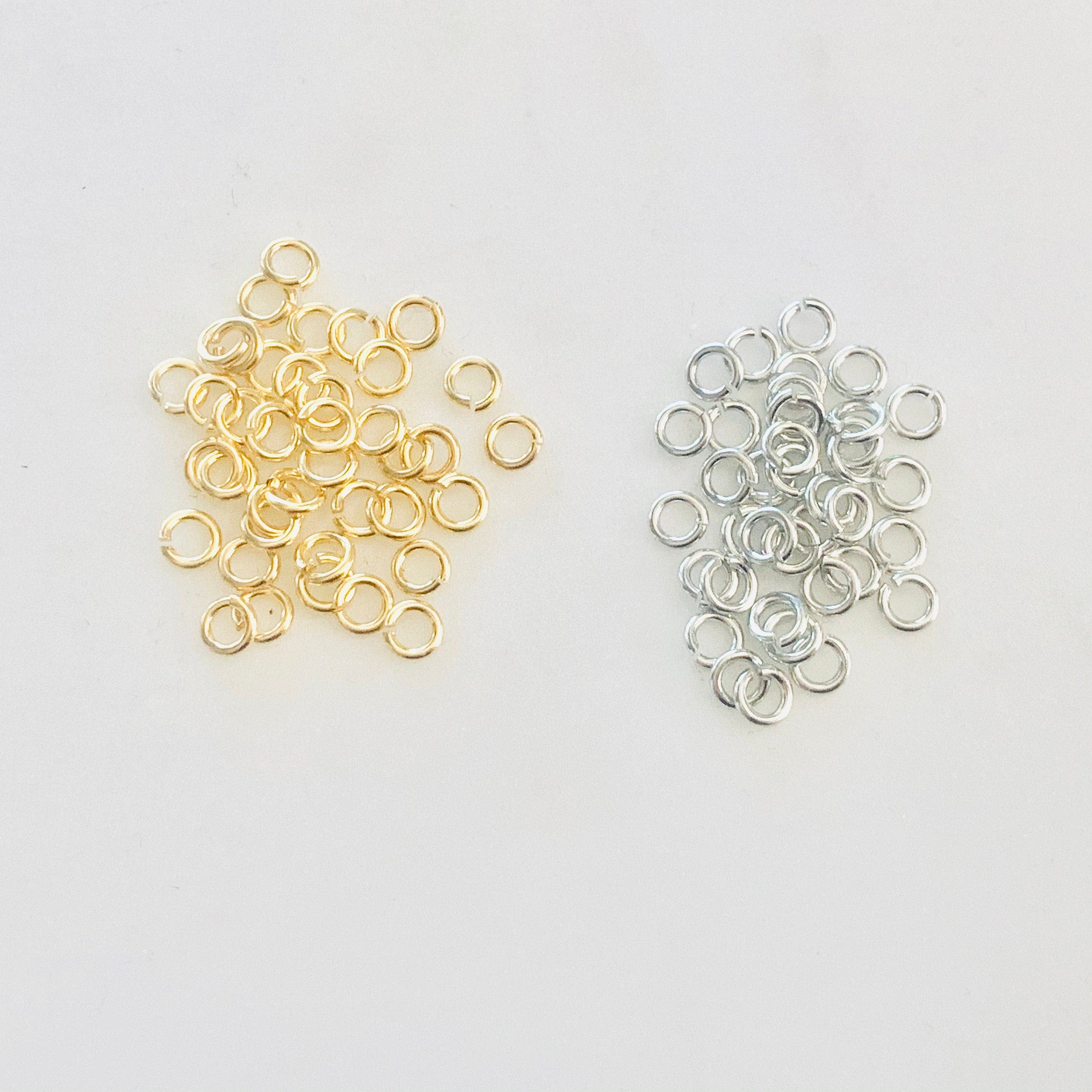 Base Metal Heavy Weight 4mm 18 Gauge Open Jump Ring Charm Links (144pc)