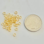 Base Metal Heavy Weight 4mm 18 Gauge Open Jump Ring Charm Links (144pc)