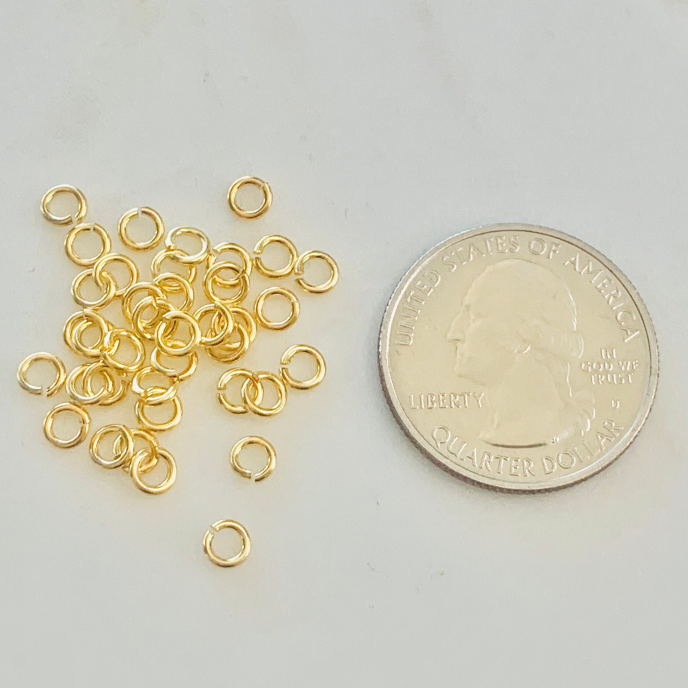 Base Metal Heavy Weight 4mm 18 Gauge Open Jump Ring Charm Links (144pc)