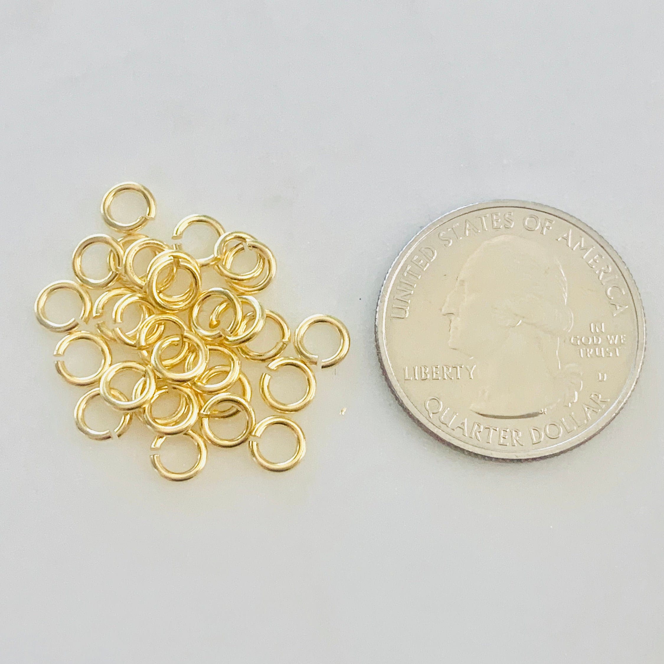 Base Metal Heavy Weight 5mm 18 Gauge Open Jump Ring Charm Links (144pc)