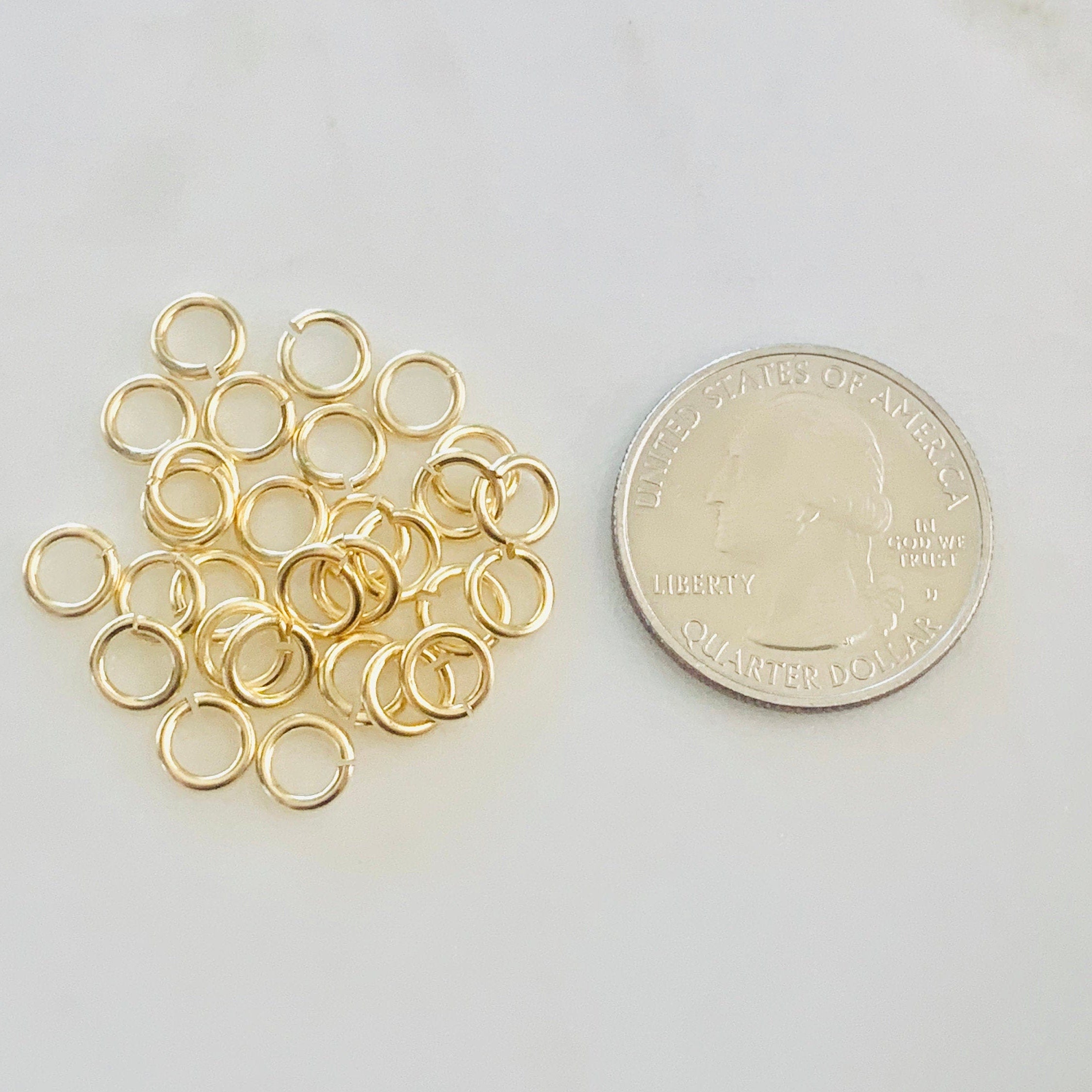 Base Metal Heavy Weight 6mm 18 Gauge Open Jump Ring Charm Links (144pc)