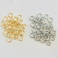 Base Metal Heavy Weight 6mm 18 Gauge Open Jump Ring Charm Links (144pc)