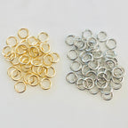 Base Metal Heavy Weight 6mm 18 Gauge Open Jump Ring Charm Links (144pc)