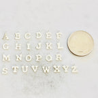 Sterling Silver Initial Block Letter Charm Drop Small Tiny Personalized