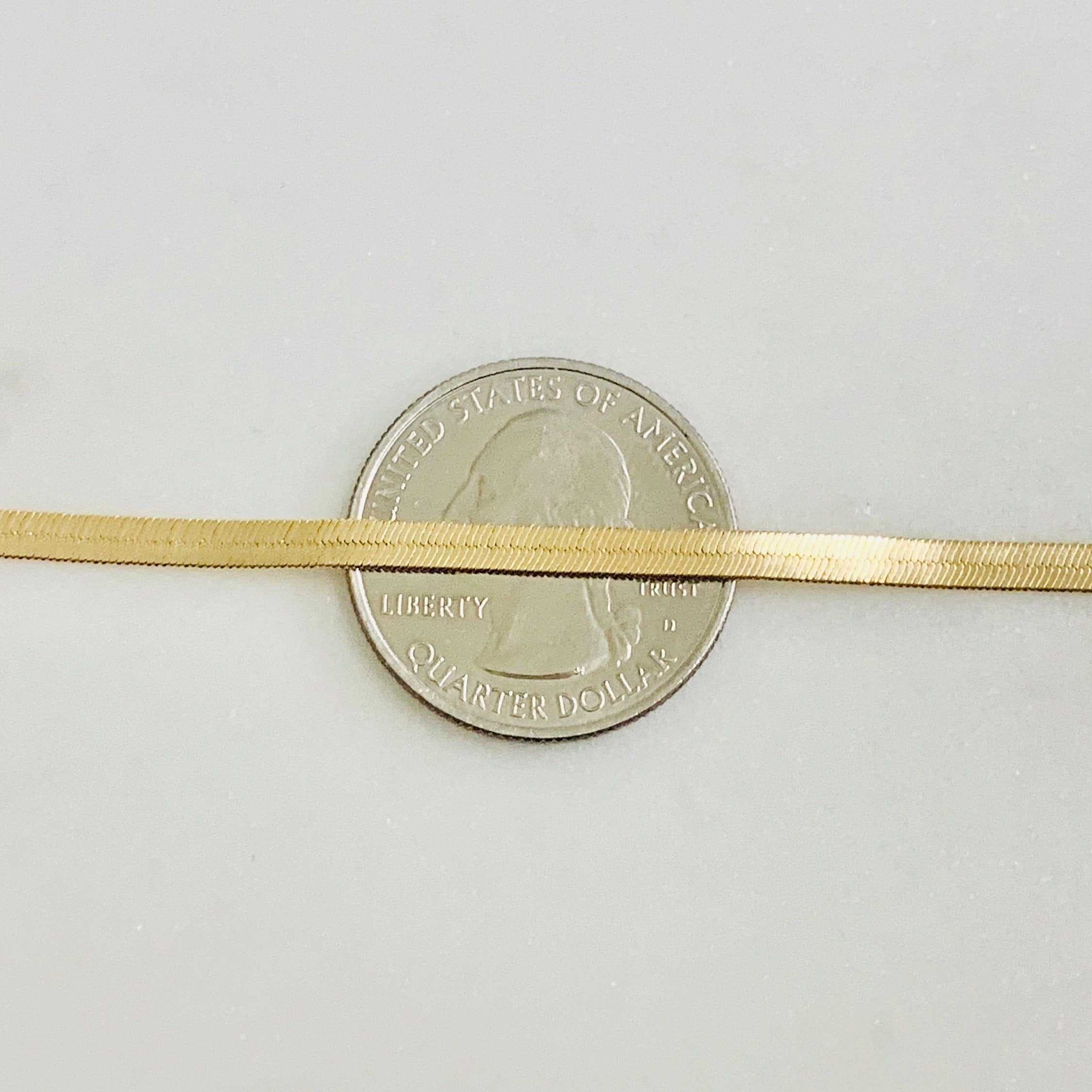 Sterling Silver or 18K Gold Filled Ready to Wear Finished Herringbone Chain