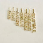 Gold Plated Pave CZ Boss Love Amore Dream Courage Warrior