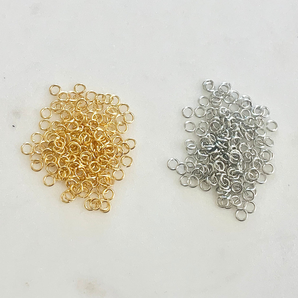 Base Metal 3mm 22 Gauge Open Jump Ring Charm Links Metal Findings (144pc)