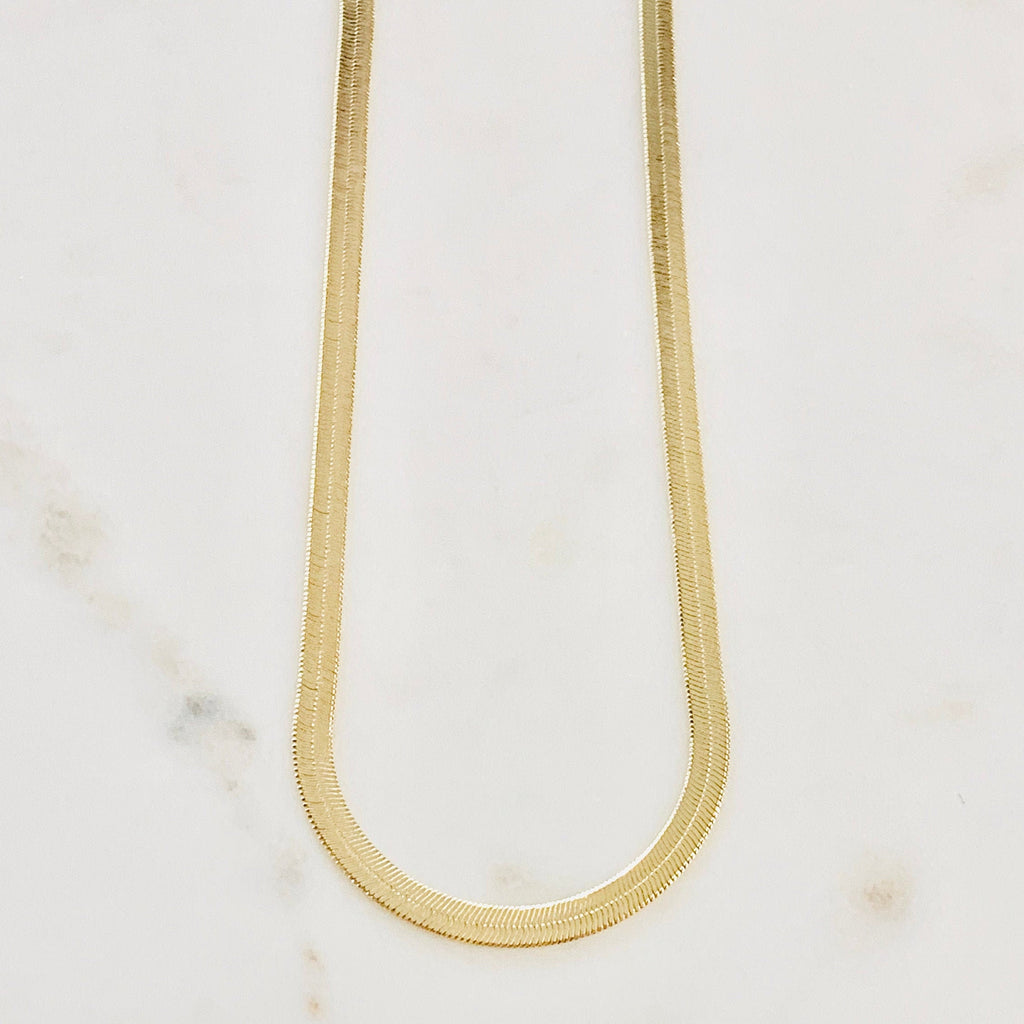 Sterling Silver or 18K Gold Filled Ready to Wear Finished Herringbone Chain