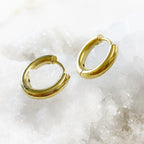Gold Plated Thick Mini Hoop Earrings Earring Sold As Pair (2pc)