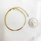 Gold Plated Ready to Wear Herringbone Bracelet
