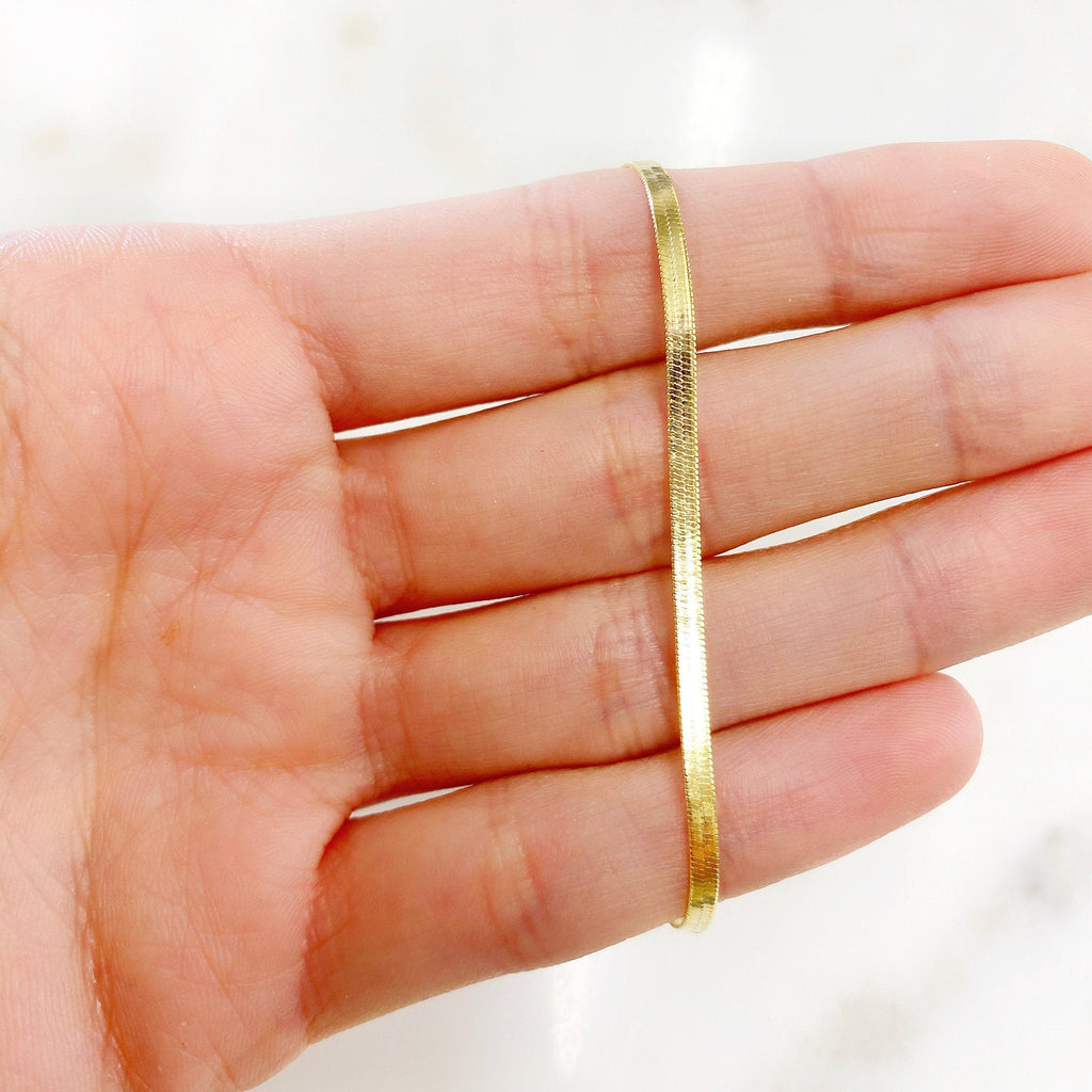 Gold Plated Ready to Wear Herringbone Bracelet