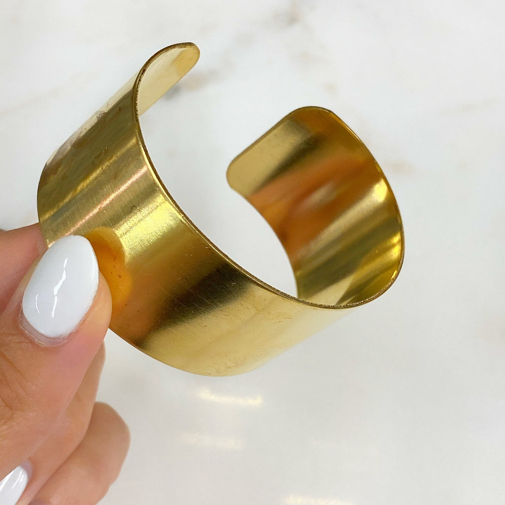 Raw Brass Smooth Cuff Bracelet Small Medium or Large Ready