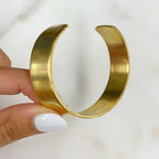 Raw Brass Smooth Cuff Bracelet Small Medium or Large Ready