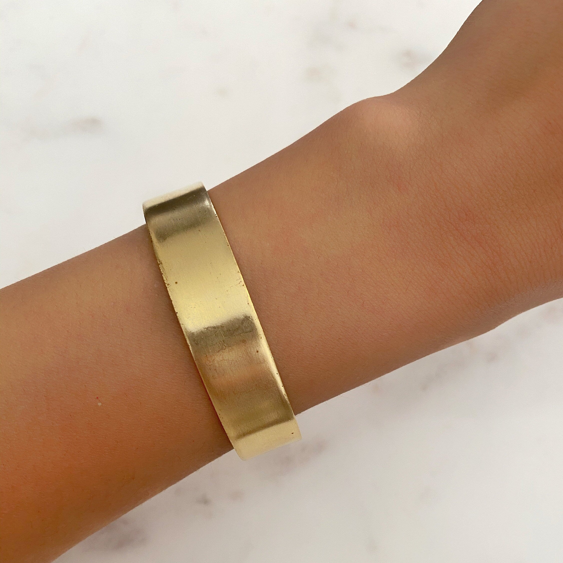 Raw Brass Smooth Cuff Bracelet Small Medium or Large Ready
