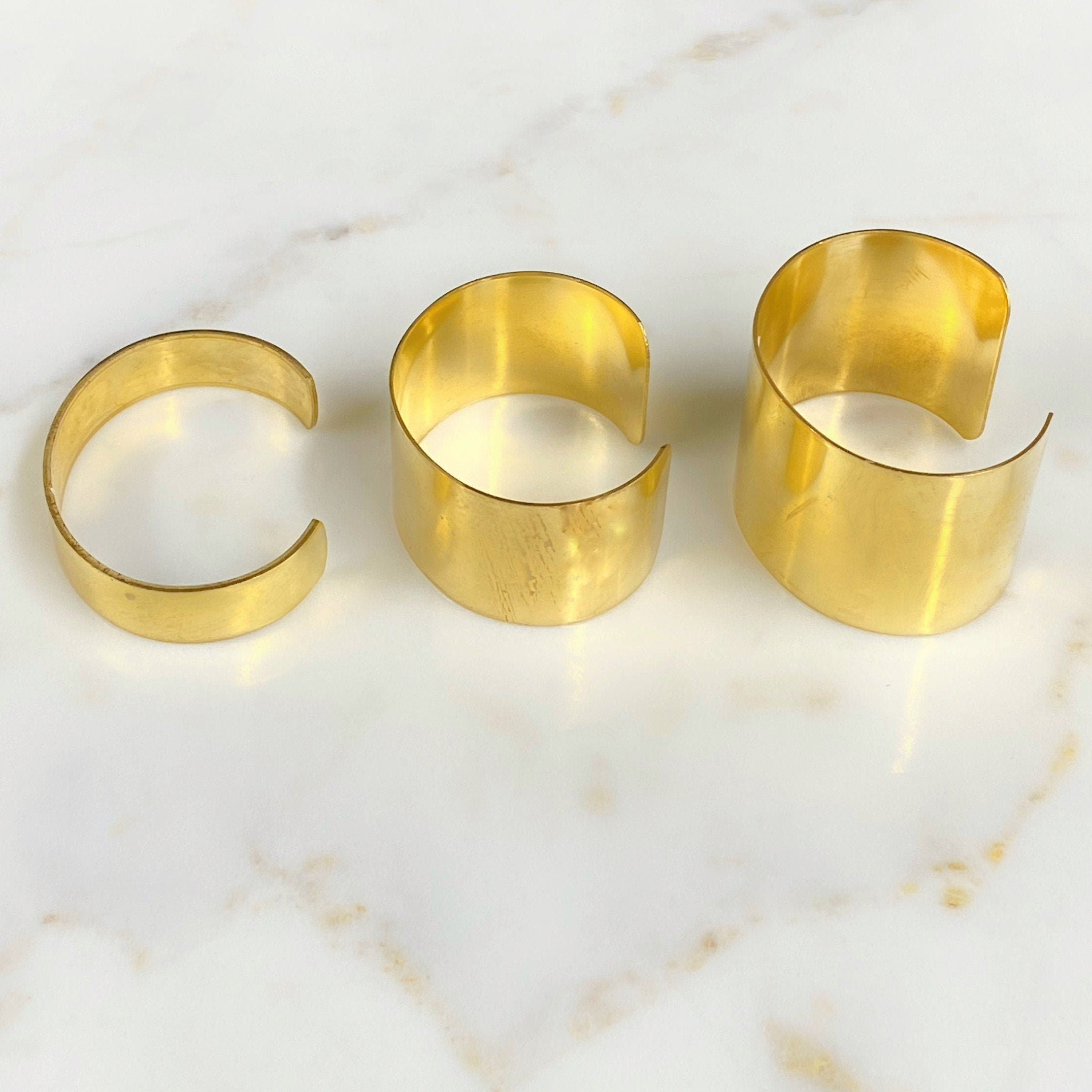 Raw Brass Smooth Cuff Bracelet Small Medium or Large Ready