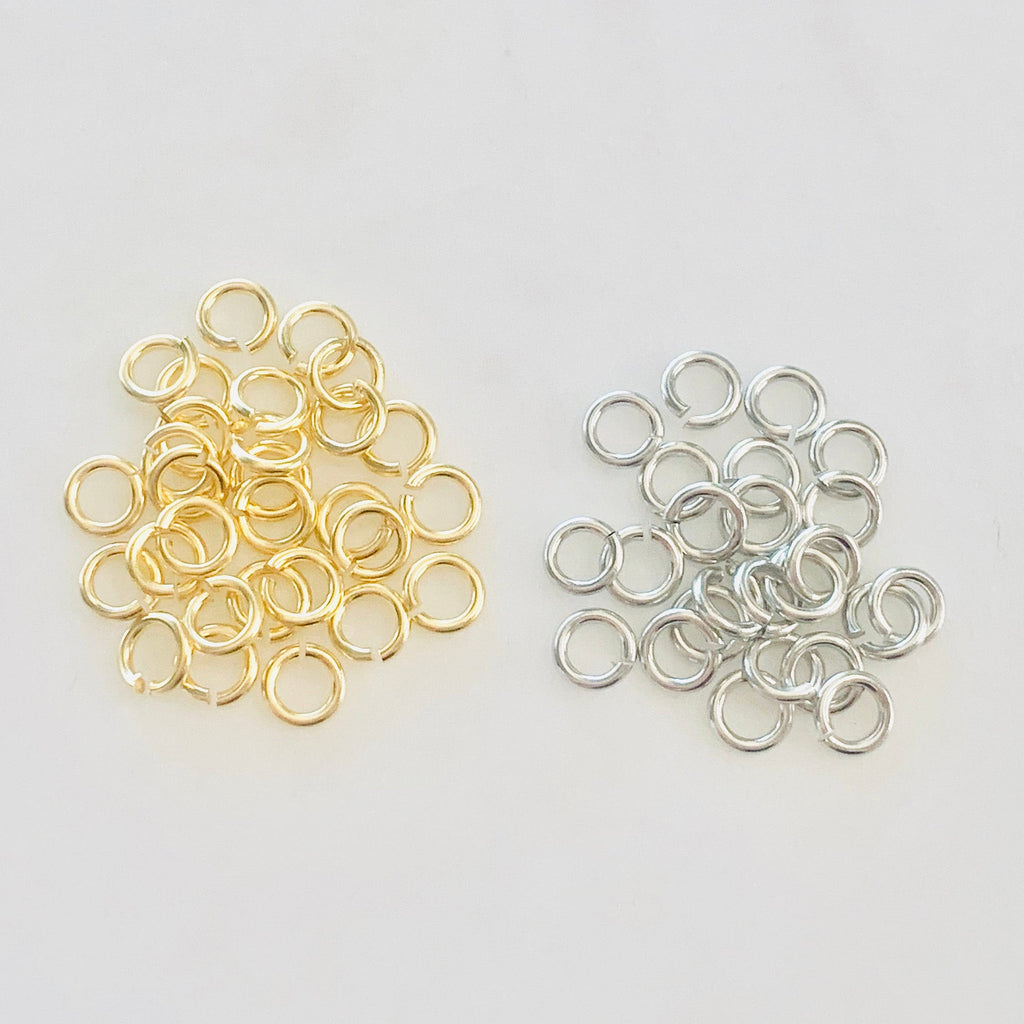 Base Metal Heavy Weight 5mm 18 Gauge Open Jump Ring Charm Links (144pc)