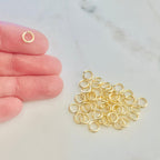 Base Metal Heavy Weight 6mm 18 Gauge Open Jump Ring Charm Links (144pc)