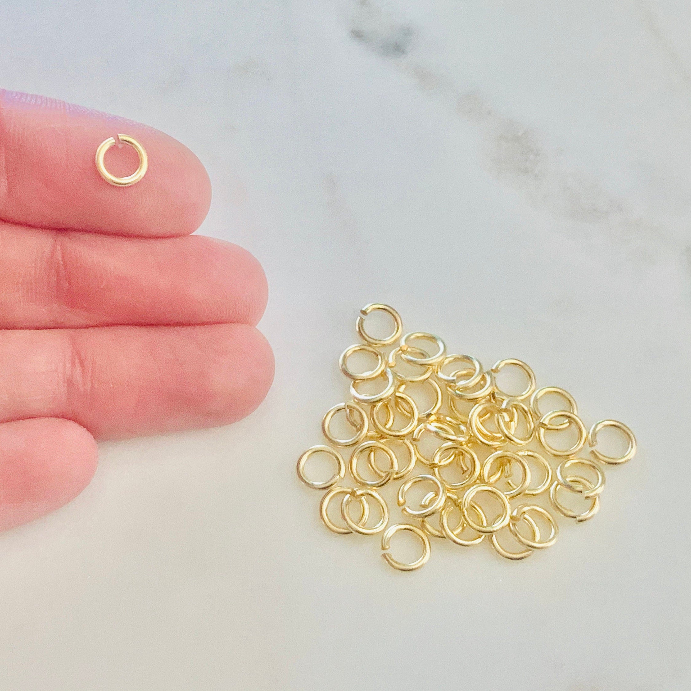 Base Metal Heavy Weight 6mm 18 Gauge Open Jump Ring Charm Links (144pc)