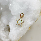 Gold Plated Small Star Celestial Opal Gold Charm Cubic Zirconia Lab