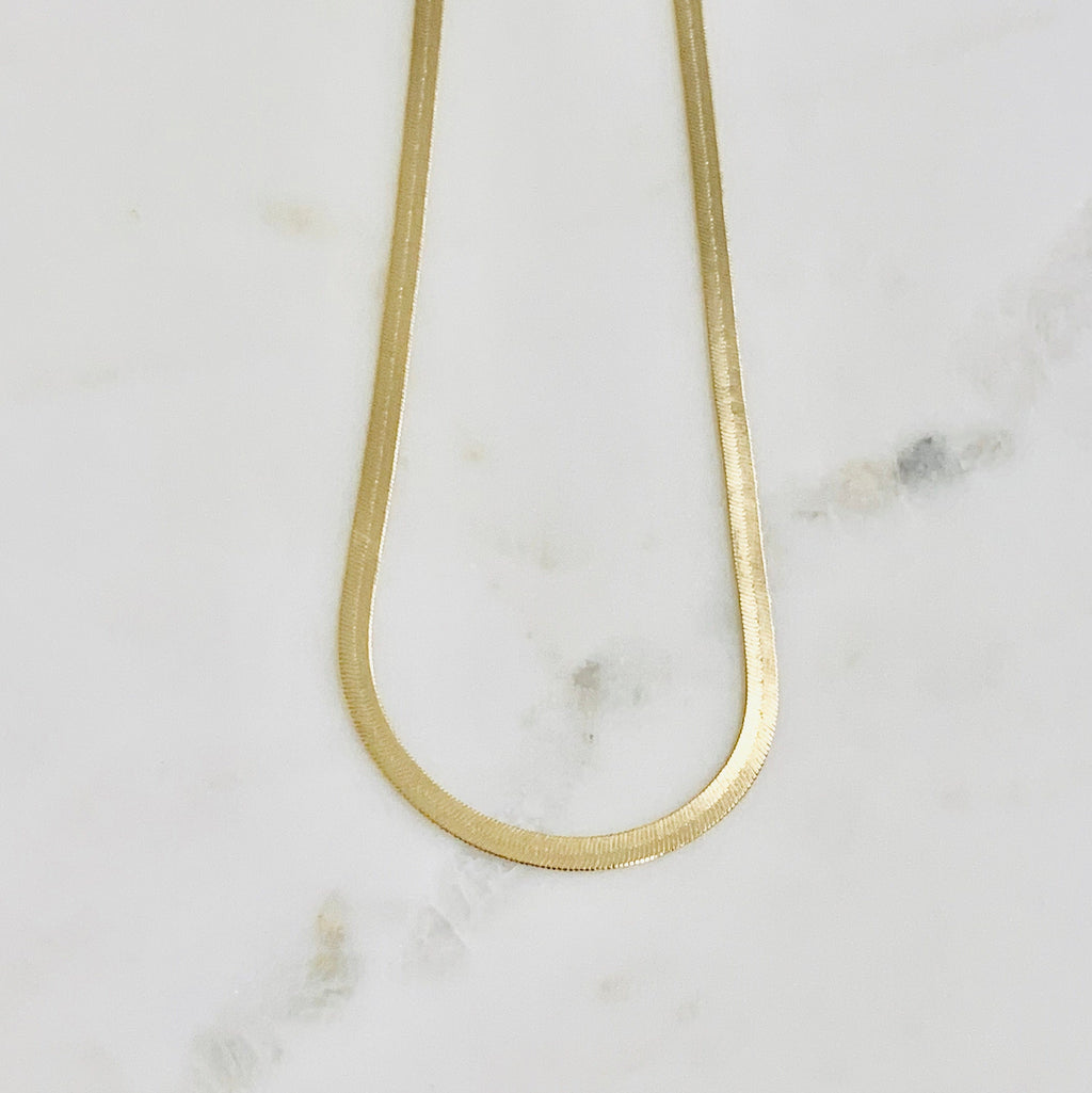 Sterling Silver or 18K Gold Filled Ready to Wear Finished Herringbone Chain