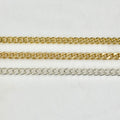 4mmx5mm Brass Gold or Silver Plated Chain Small Faceted – Sold by the Foot