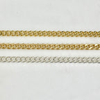4mmx5mm Brass Gold or Silver Plated Chain Small Faceted – Sold by the Foot