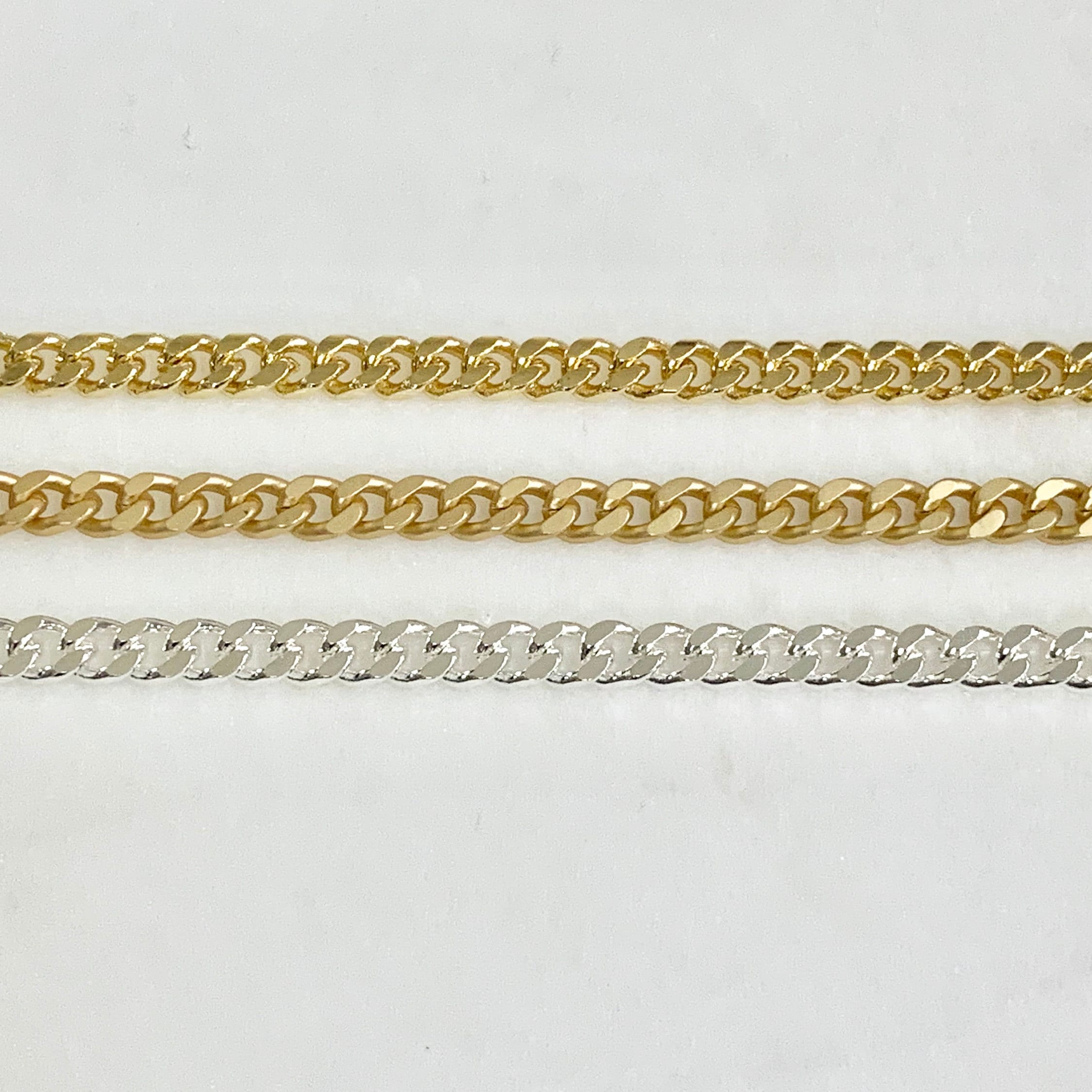 4mmx5mm Brass Gold or Silver Plated Chain Small Faceted – Sold by the Foot