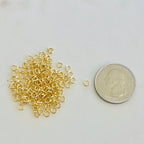 Base Metal Heavy Weight 3mm 18 Gauge Open Jump Ring Charm Links (144pc) – Gold