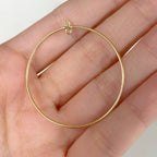 14K Gold Filled Circle Round 38mm Chandelier Finding with Inside Ring (2pc)