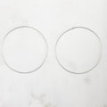 Sterling Silver Beading Hoop Earring Wire 45mm Earring Wires Earring (2pc)