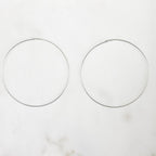 Sterling Silver Beading Hoop Earring Wire 45mm Earring Wires Earring (2pc)