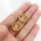 Gold Plated Thick Mini Hoop Earrings Earring Sold As Pair (2pc)