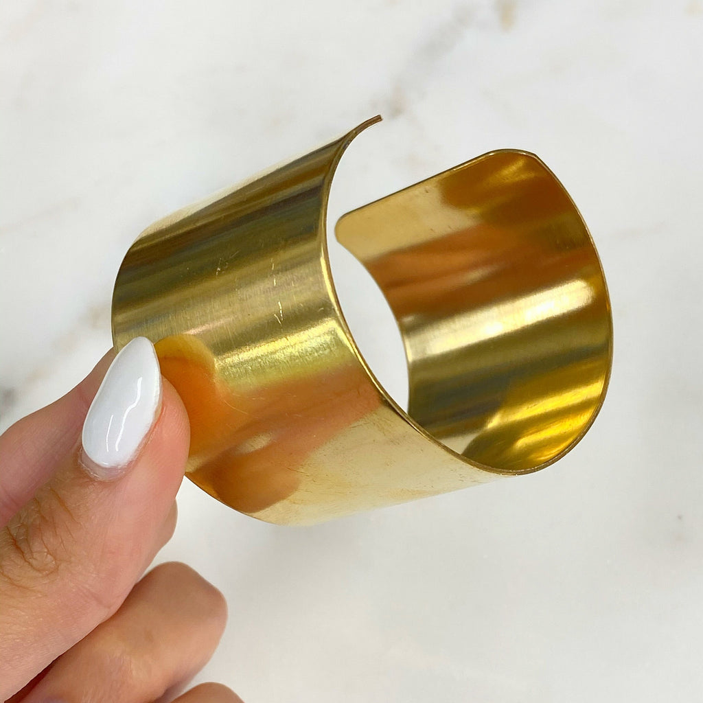 Raw Brass Smooth Cuff Bracelet Small Medium or Large Ready