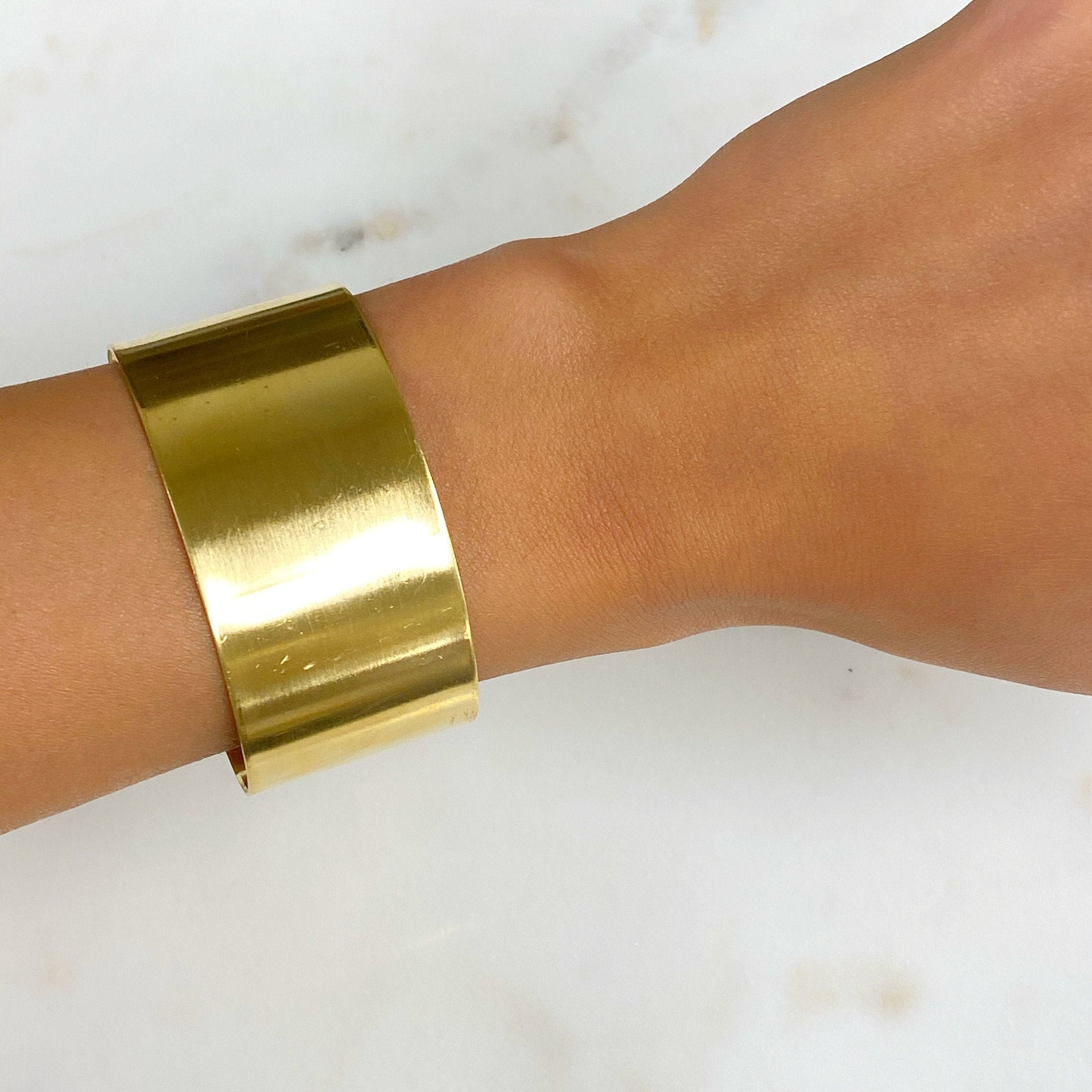 Raw Brass Smooth Cuff Bracelet Small Medium or Large Ready